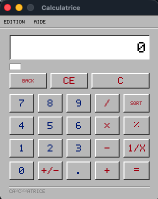 Interface Windows 3.1 de la calculatrice en C générée par Codex avec GPT-5.6 SOL