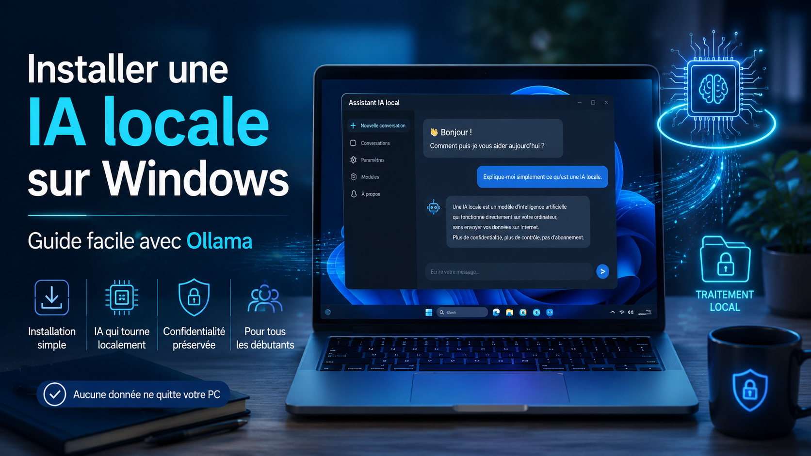 Tutoriel pour installer une intelligence artificielle locale sur Windows avec Ollama